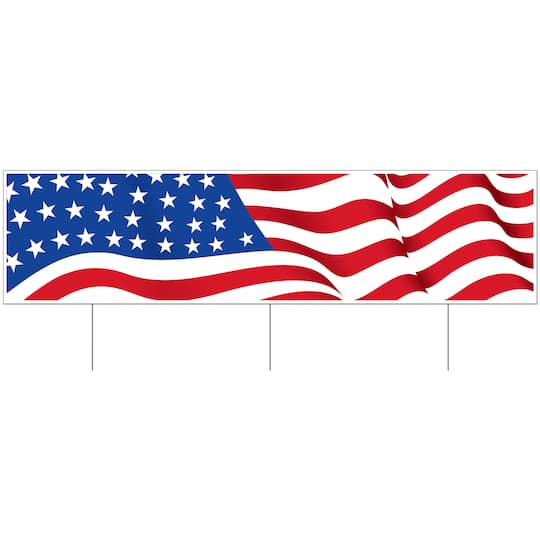 Beistle 11.75" x 47" Jumbo American Flag Yard Sign